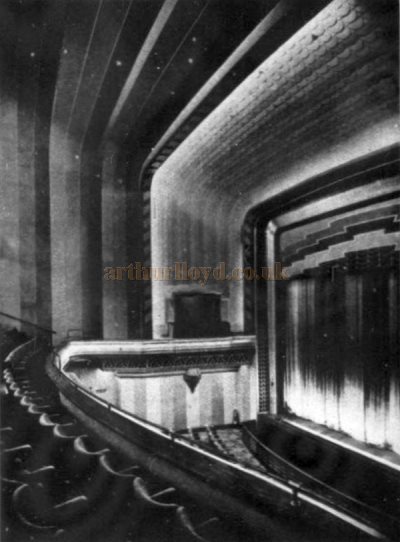 The Auditorium of the Saville Theatre when it first opened in 1931 - From The Architectural Review 1931 Vol 70.