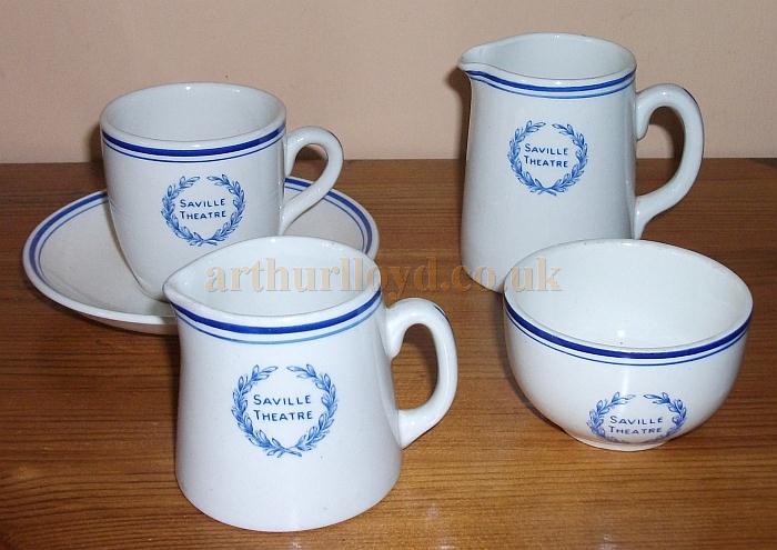 A Tea Set used at the Saville Theatre in its early years - Photograph kindly sent in by Kim Melhuish.