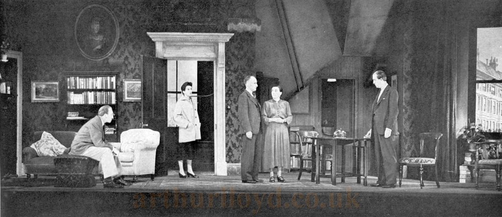 John Clement's production of 'The Shadow of Doubt' by Norman King, the first of Clement's six productions at the Saville Theatre from 1955 to 1956, filmed for Associated Redifusion Television- From The Sphere, 13th of August 1955.