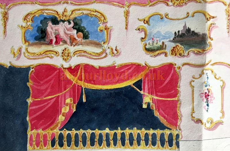 William Beaumont's Designs for the Redecoration of the City of London Theatre in 1848 - Courtesy Claire Pascall.