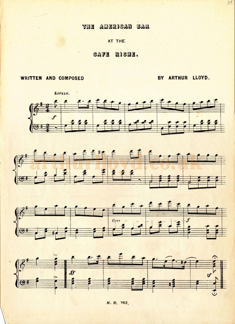 Arthur Lloyd's 'American Drinks'