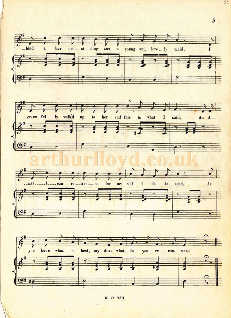 Arthur Lloyd's 'American Drinks'