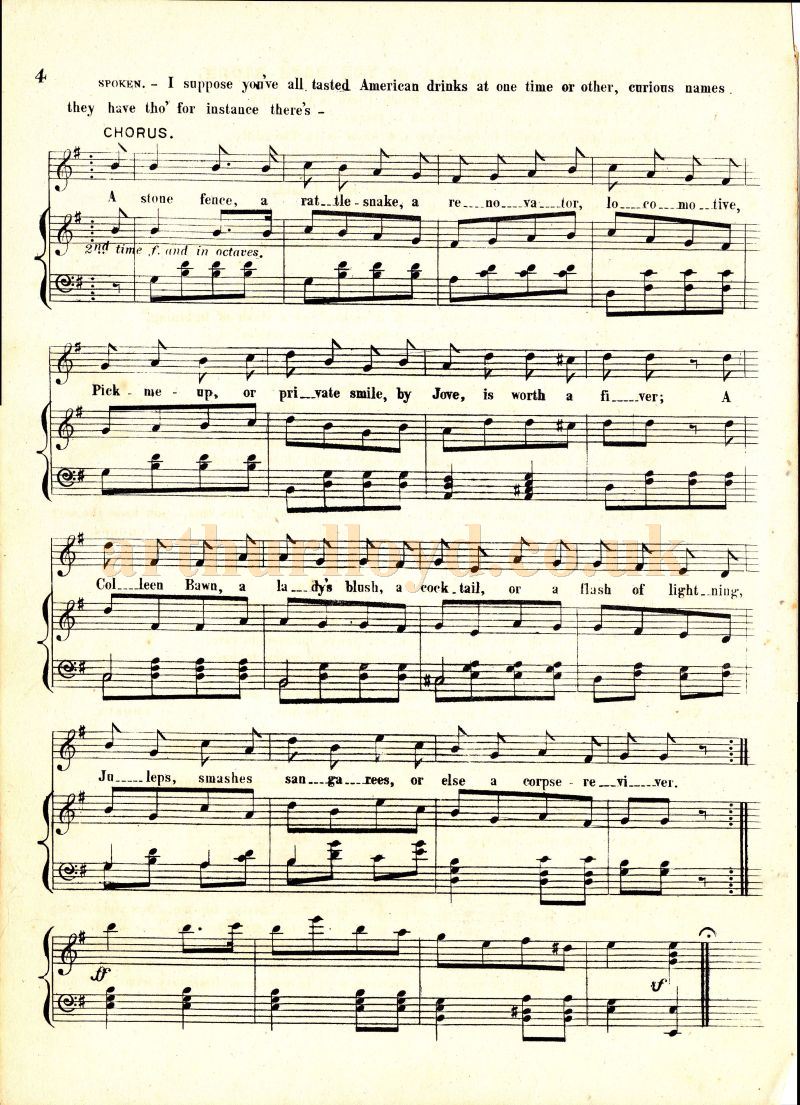 Arthur Lloyd's 'American Drinks'