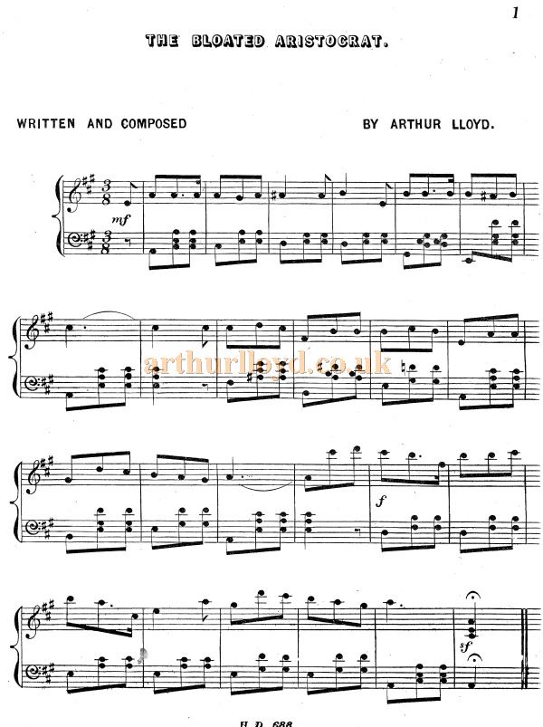 Arthur Lloyd's 'The Bloated Young Aristocrat' - Courtesy Colin McIntyre