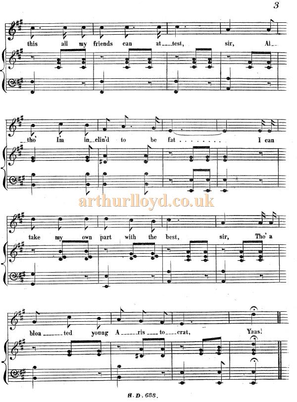 Arthur Lloyd's 'The Bloated Young Aristocrat' - Courtesy Colin McIntyre