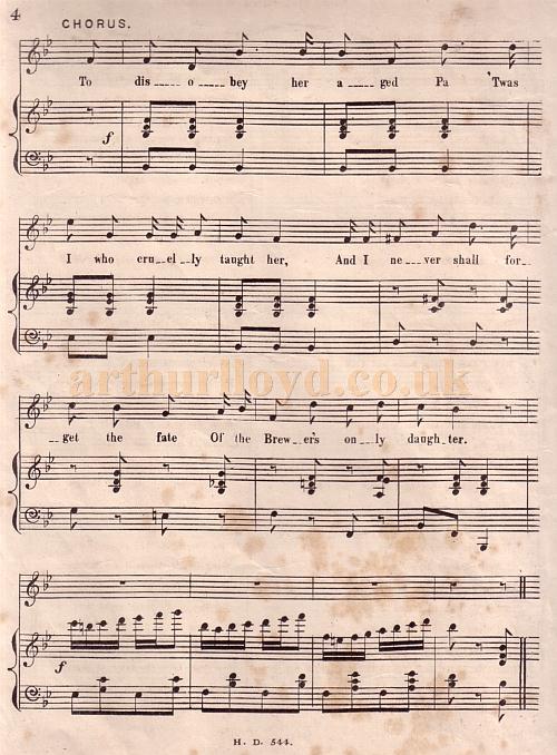 Arthur Lloyd's 'The Brewer's Daughter'