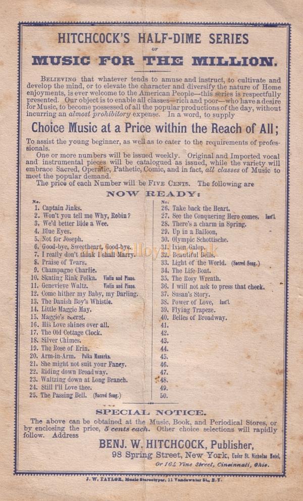 Arthur Lloyd's 'Not For Joseph' - U.S. Hitchcock's Half Dime Series