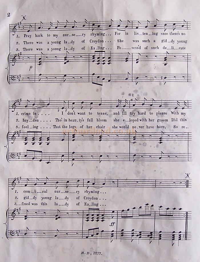 Arthur Lloyd's ''Nursery Rhymes'