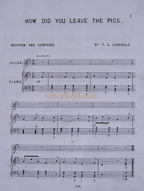 Arthur Lloyd's 'How Did You Leave The Pigs?'