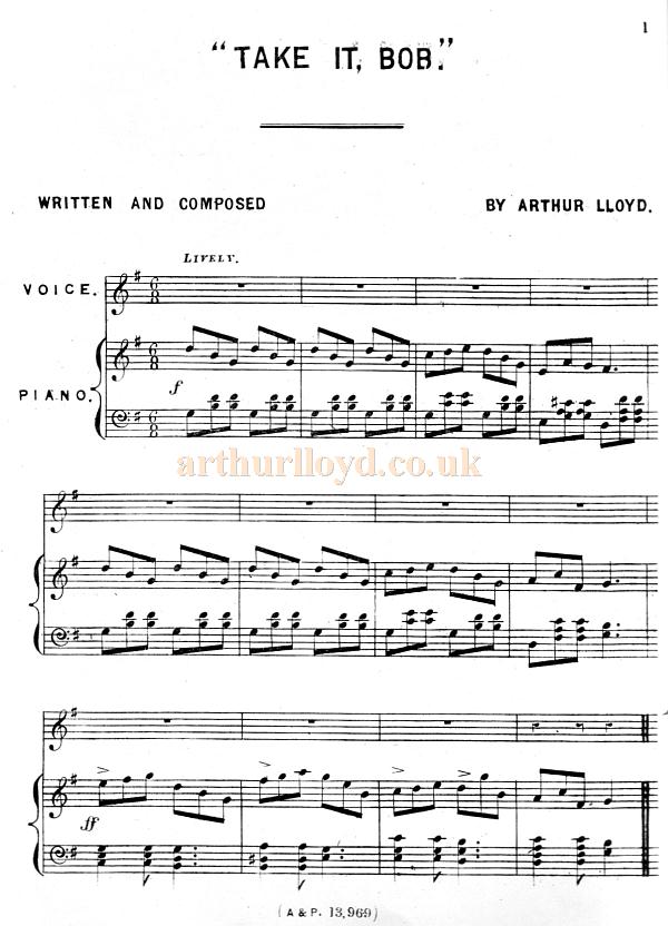 Arthur Lloyd's 'Take It Bob'