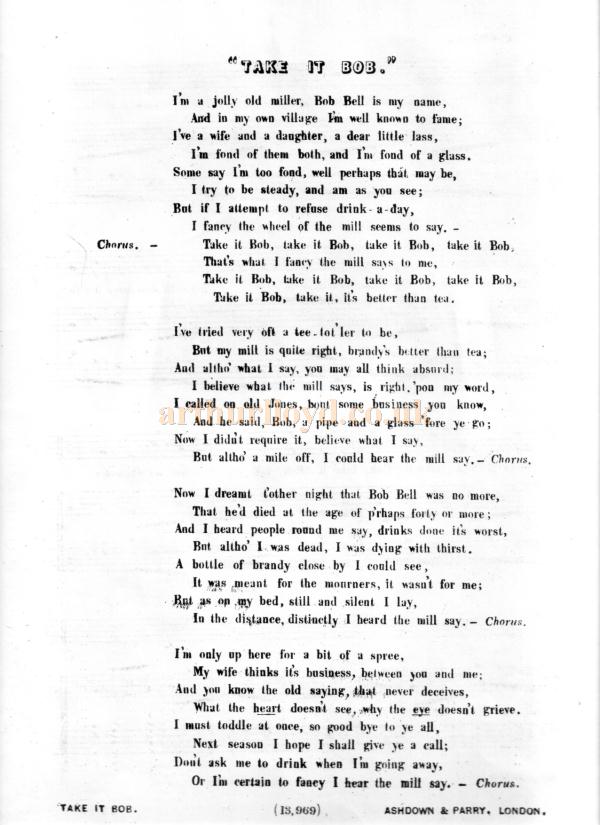 Arthur Lloyd's 'Take It Bob'
