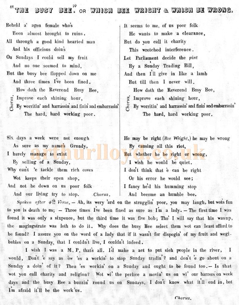 Arthur Lloyd's 'Busy Bee' - Courtesy Colin McIntyre