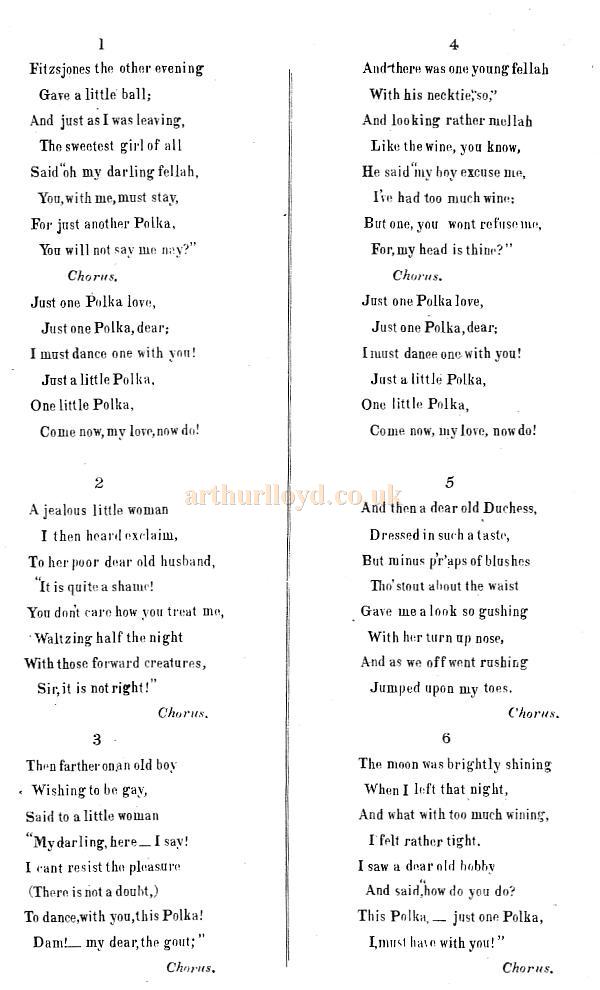 Athur Lloyd's 'Just One Little Polka'
