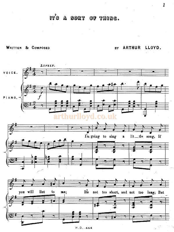 Athur Lloyd's 'It's A Sort Of Thing We Read About' "But Very Seldom See"