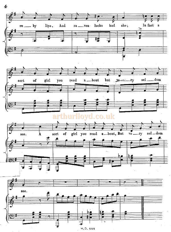 Athur Lloyd's 'It's A Sort Of Thing We Read About' "But Very Seldom See"