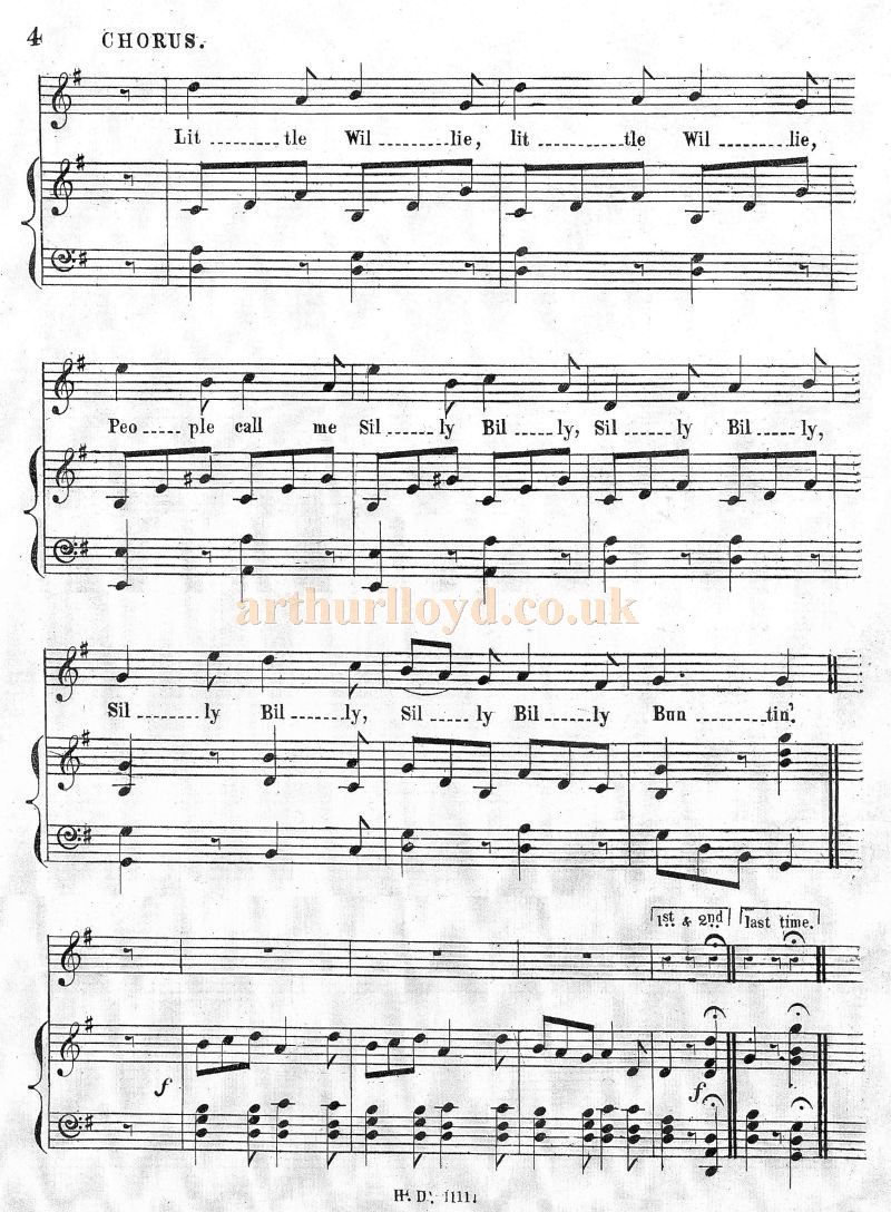 Arthur Lloyd's 'Silly Billy' - Courtesy Colin McIntyre