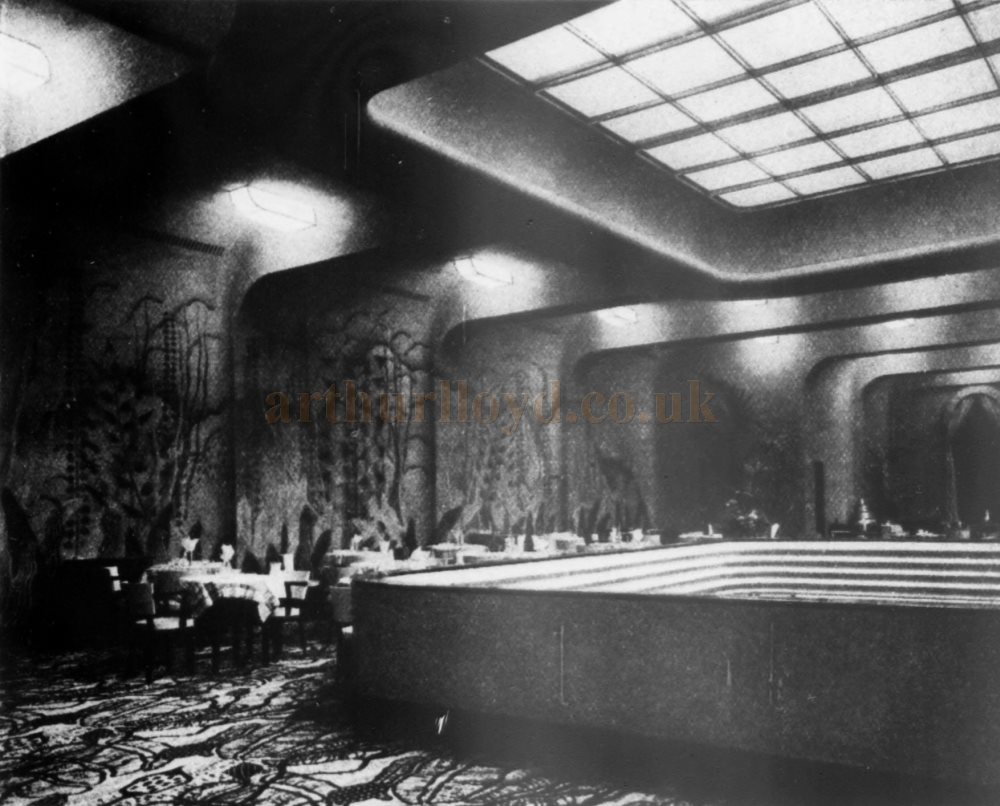 The Cafe of the Astoria Theatre, Southend when it first opened in 1935 - From The Architects' Journal, 7th of November 1935. 