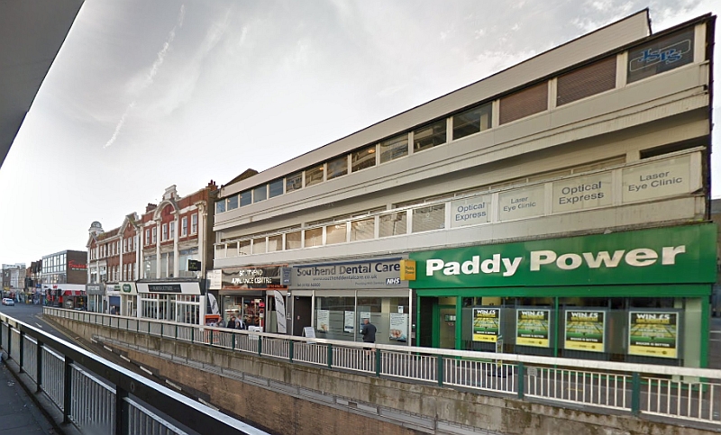 A Google StreetView Image of the site of the former Southend Hippodrome in October 2016 - Click to Interact.