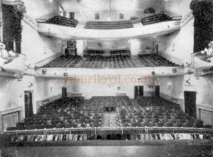 The auditorium of the Palace Theatre, Westcliff on Sea, from a programme for 'The Fol-De-Rols song and laugh show' at the Theatre in 1959 - Kindly donated by Jan Davies.