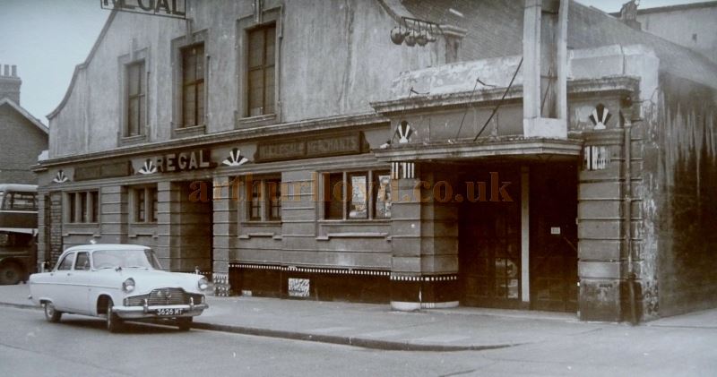 The Regal Theatre after it had closed in 1954 and was being used as a warehouse - Courtesy Nick Bridge and Terry Ebbs.