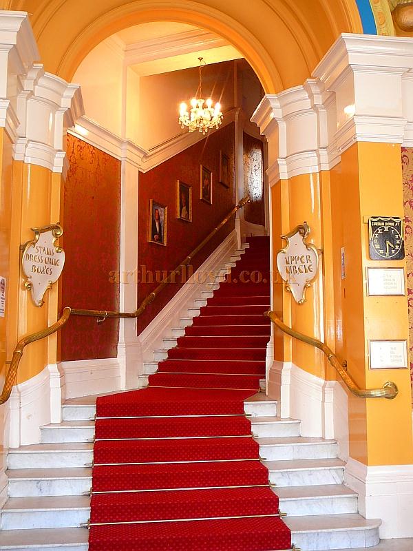 The Stairs to the Stalls, Dress Circle, Boxes, and Upper Circle of the Kings Theatre, Southsea in 2011 - Courtesy B.F. 