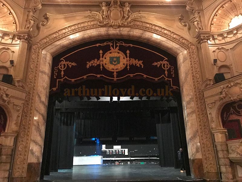 The Auditorium and Stage of the Kings Theatre, Southsea in April 2017 - Courtesy Michael Shaw.