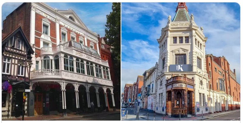 Portsmouth's New Theatre Royal and Kings Theatre, today back in partnership - Courtesy Chris Grant, Kings Theatre, Portsmouth.