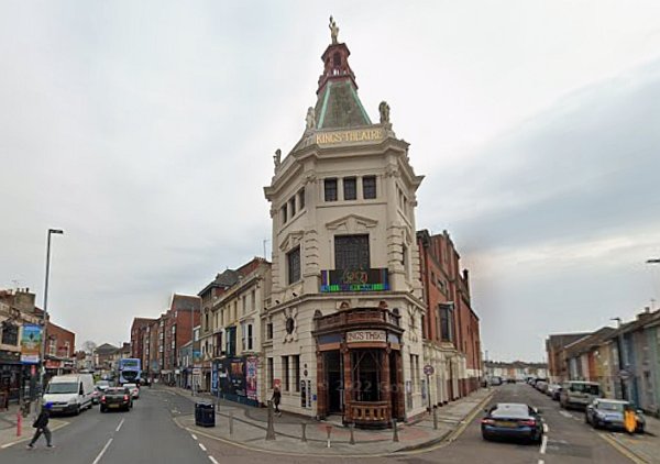 A Google StreetView Image showing the Kings Theatre, Southsea in March 2022 - Click to Interact.
