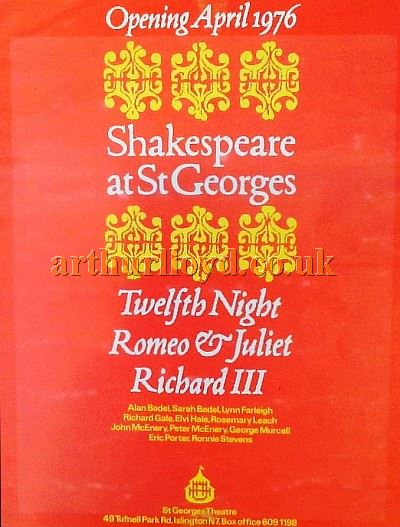 A Poster for the opening of the St. Georges Theatre in April 1976 -  Courtesy Lisa Norman.