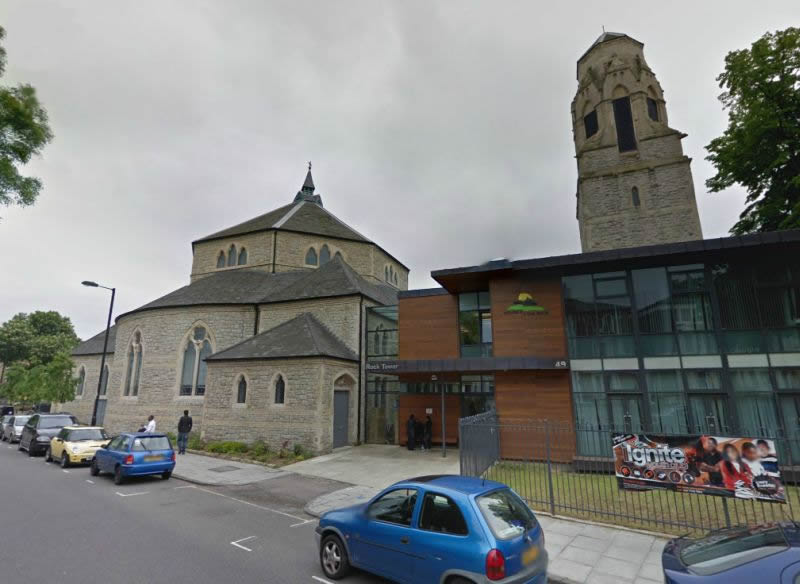 A Google StreetView Image of the former St. George's Theatre, Tufnell Park - Click to Interact