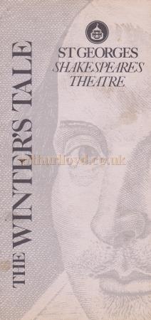 A programme for the St. Georges Theatre production of 'The Winter's Tale'.