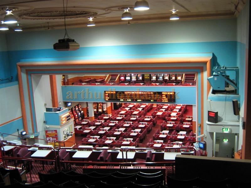 The auditorium and stage of the St. Helens Hippodrome during Bingo use in March 2010 - Courtesy K.R.