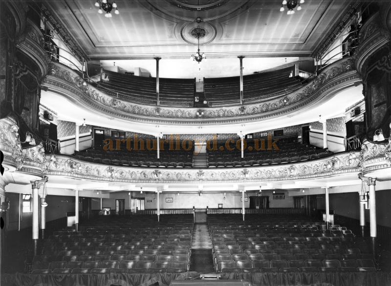 The auditorium of the St. Helens Hippodrome in 1937, shortly before it was converted for Cinema use - Courtesy K.R.