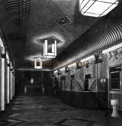 The Entrance Hall of the Astoria Theatre, Streatham when it first opened in 1930 - From The Architect's Journal, 9th of July 1930.