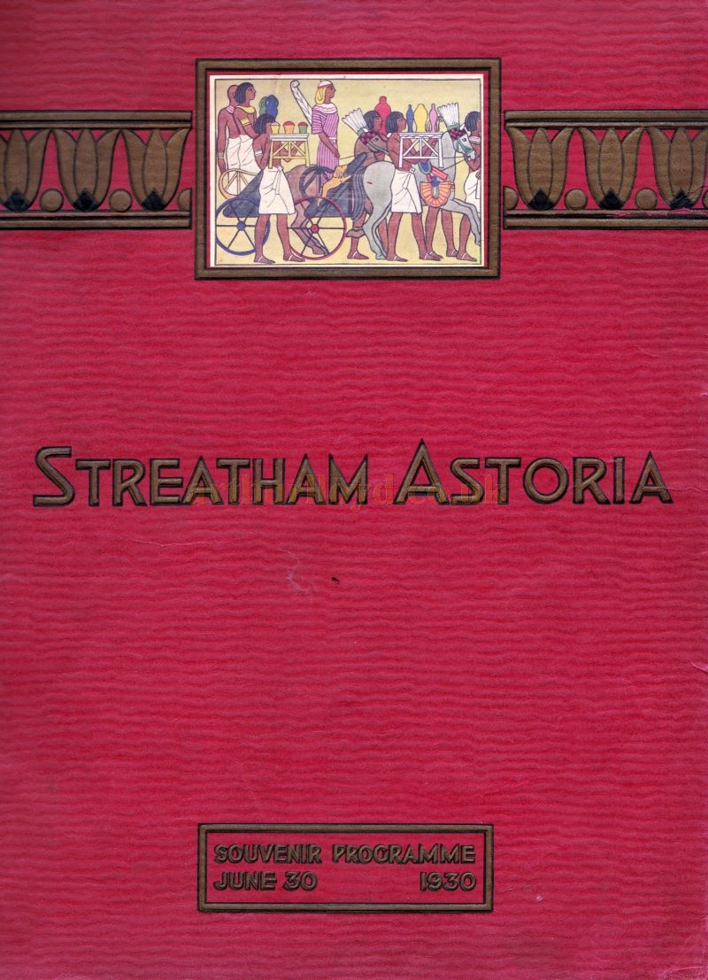The Opening Programme for the Streatham Astoria - Courtesy Ron Knee Archive - Click to see the entire programme.