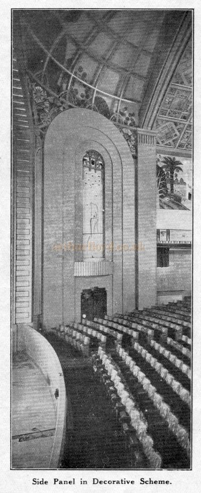 Side Panel in Decorative Scheme - From the Opening Programme for the Streatham Astoria - Courtesy Ron Knee Archive. 