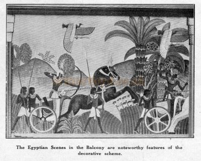 An Egyptian Scene in the Balcony of the Streatham Astoria - From the Opening Programme for the Streatham Astoria - Courtesy Ron Knee Archive. 