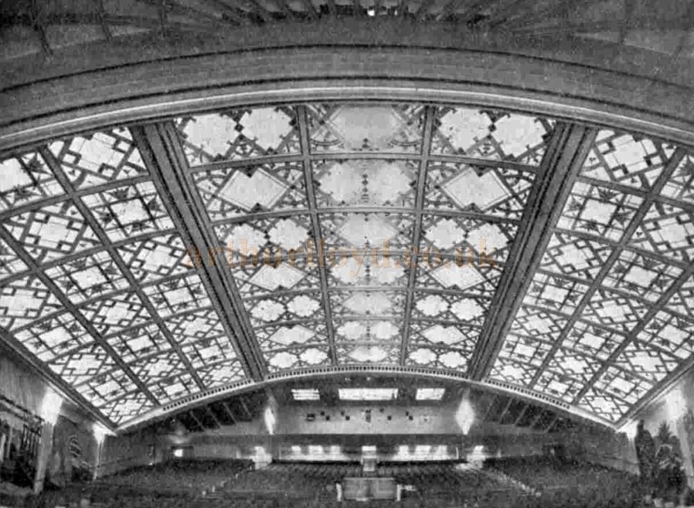 The Auditorium of the Streatham Astoria showing the elaborate backlit ceiling - From the Bioscope, 2nd July 1930.