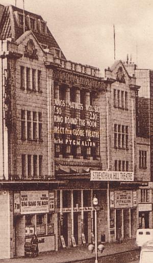 Detail of The Streatham Hill Theatre, from a F. Frith & Co. Ltd. Postcard dated 12th February 1954