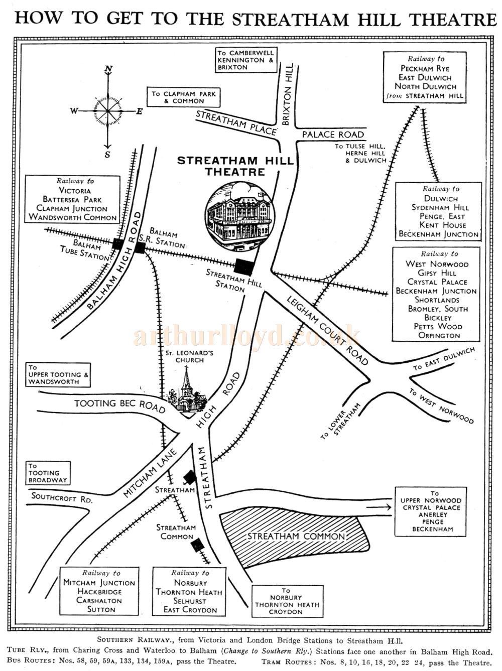 How to get to the Streatham Hill Theatre