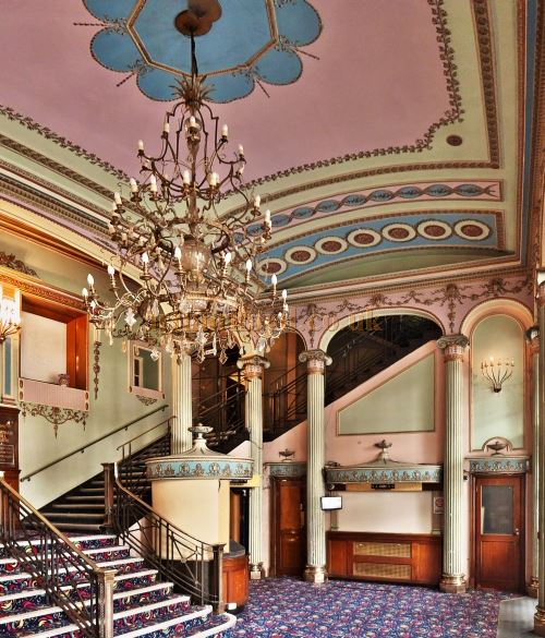 The Foyer of the Streatham Hill Theatre in March 2017 - Courtesy Tim Hatcher and Roger Fox.