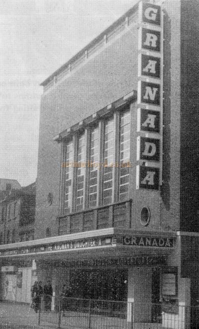 The Exterior of the Granada Sutton, formerly the Plaza Theatre - From the 21st Anniversary edition of the Cinema Organ Society Journal 1973.