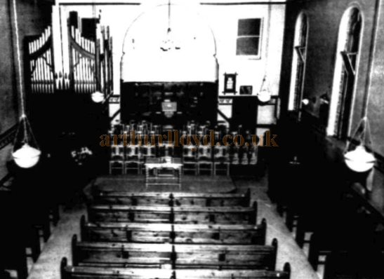 The Interior of the Tamworth Baptist Church in 1970, before it was converted for use as the Tamworth Arts Centre - From the Coleshill Chronicle, 22nd of September 1972.