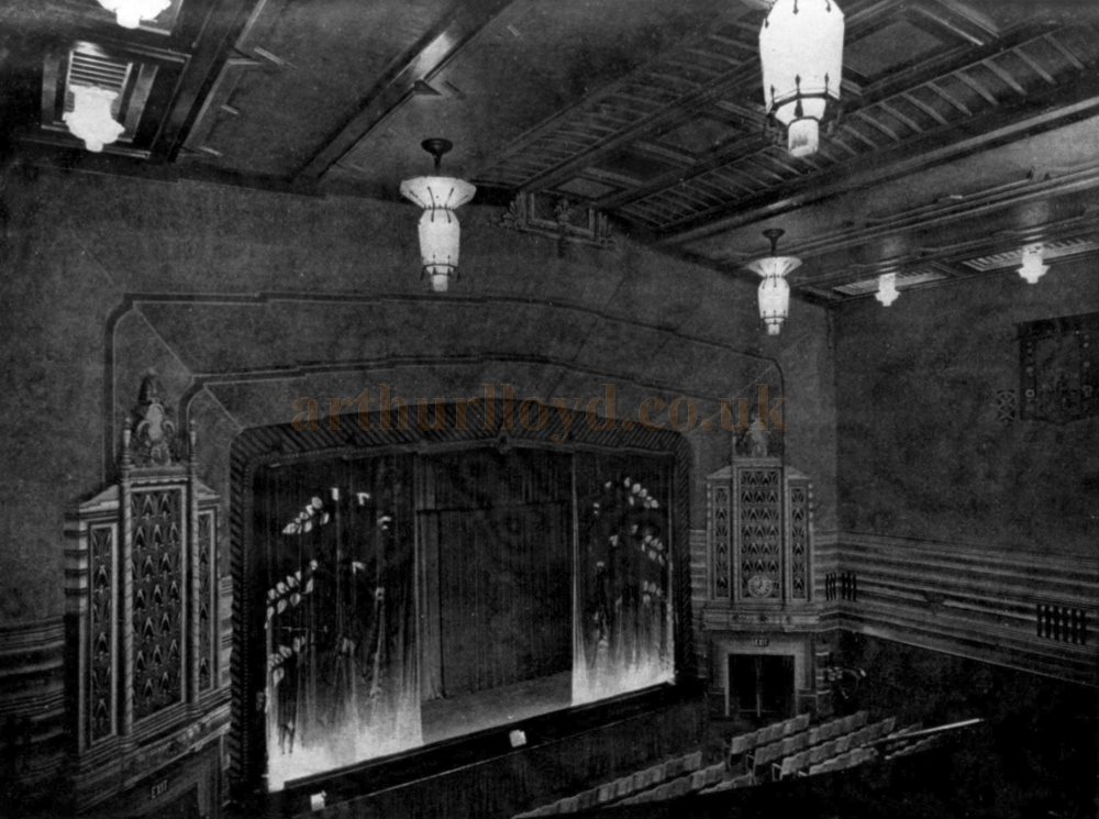 The Auditorium and Stage of the Twickenham Cinema - From The Builder, 23rd of November 1928. 
