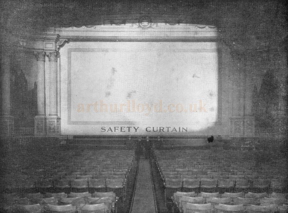 The Auditorium and Safety Curtain of the Majestic Theatre, Wembley - From the Theatre's Opening Souvenir Programme of the 11th of January 1929 Kindly Donated by Michael and Barbara Mawdsley.
