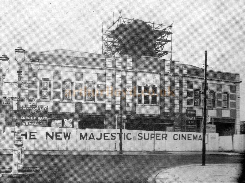 The Majestic Theatre, Wembley whilst under construction and nearly completed in 1928 - From the Theatre's Opening Souvenir Programme of the 11th of January 1929 Kindly Donated by Michael and Barbara Mawdsley.