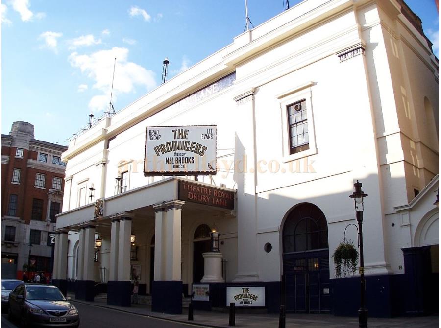 The Theatre Royal, Drury Lane showing 'The Producers' in 2006.