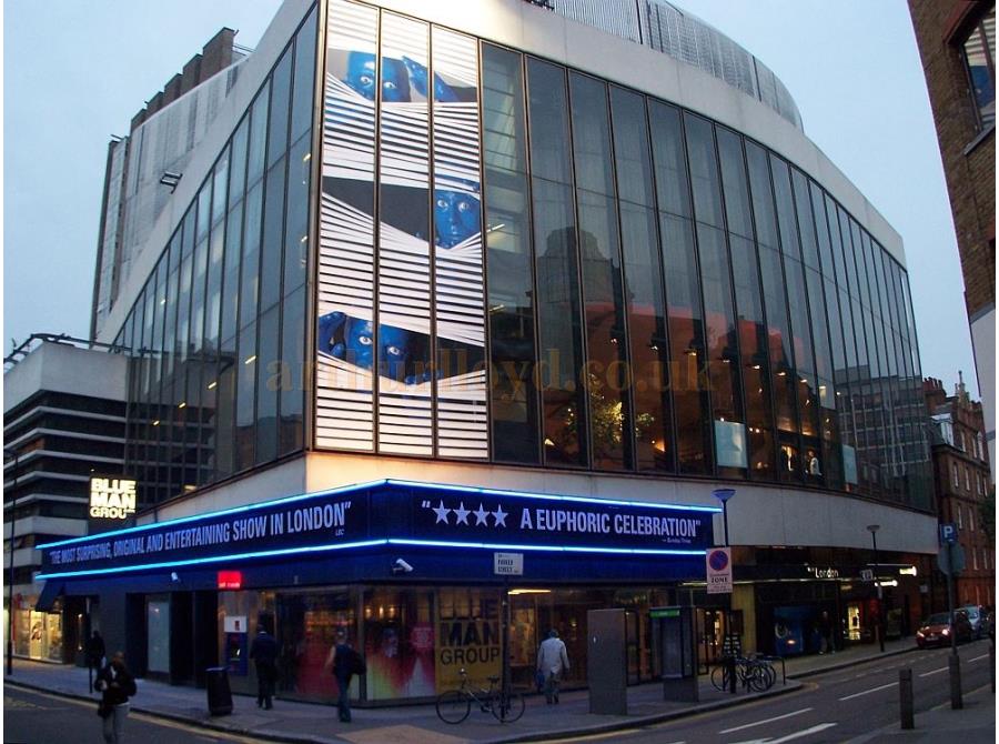 The New London Theatre showing 'Blue Man Group' in 2006.
