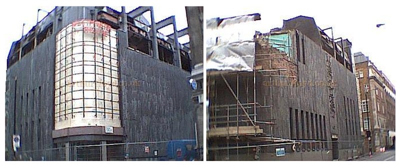 The remains of the Westminster Theatre after fire destroyed the building on the 27th June 2002.