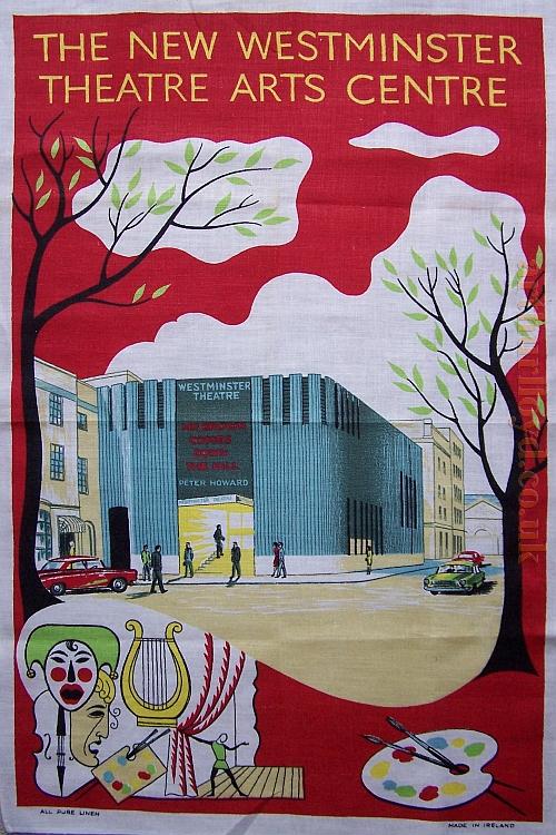 A Tea Towel made from pure linen and produced to commemorate the opening of the New Westminster Theatre Arts Centre in 1966 - Very kindly donated by Dixie Cheek.